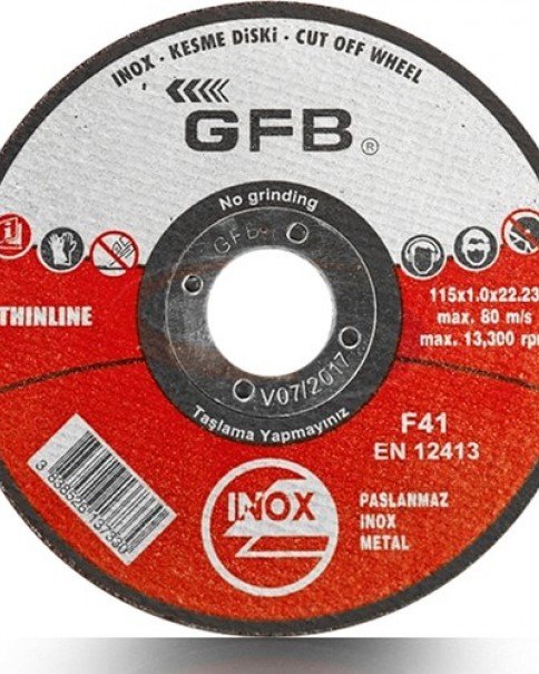 Gfb Metal Kesici Taş 115X1X2 Inox Kesme Taşı 25 Adet Gfb Metal Kesici Taş 115X1X2 Inox Kesme Taşı 25 Adet